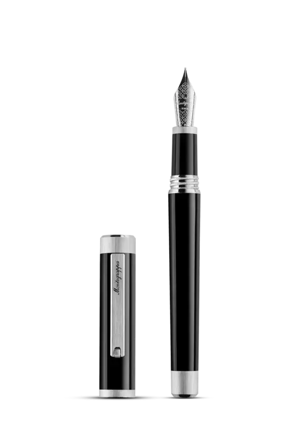 Montegrappa Zero Fountain Pen, IP Palladium, Nib Steel