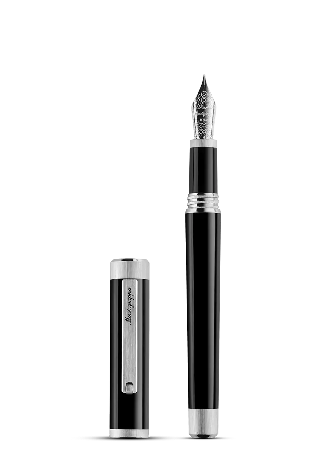 Montegrappa Zero Fountain Pen, IP Palladium, Nib Steel