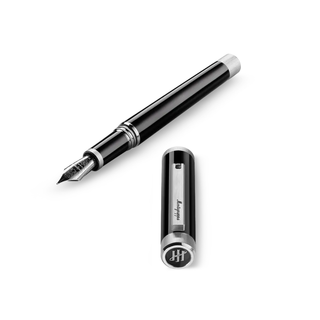 Montegrappa Zero Fountain Pen, IP Palladium, Nib Steel